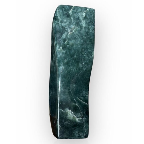 Freeform Jade Sculpture Green Charka Home Decor Accent Piece Over 8 Inches Tall - Picture 13 of 16